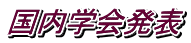 国内学会発表
