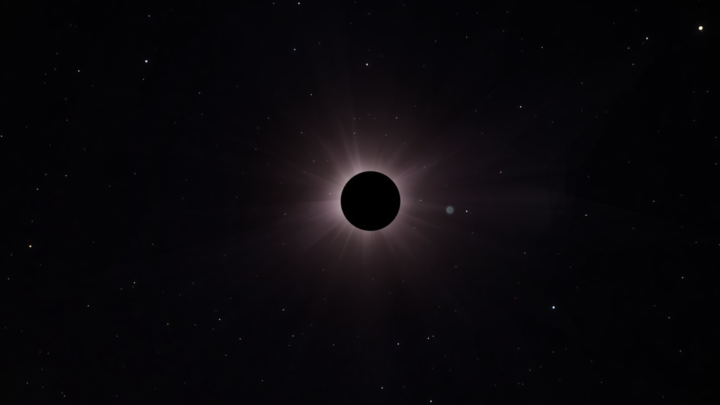 コロナグラフで恒星の強い光を遮り、近くにある暗い惑星を見えるようにする概念図